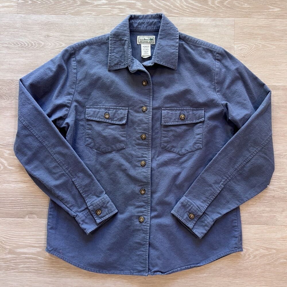 Women's Blue Button-Up Shirt